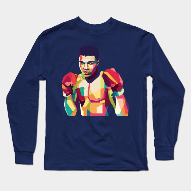 Muhammad Ali The Greatest Long Sleeve T-Shirt by Creativedy Stuff